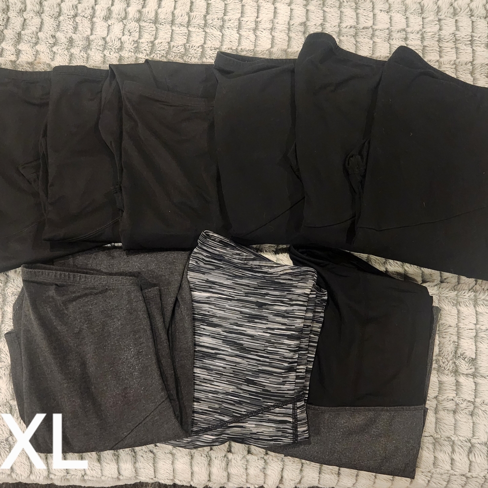 Black and Gray Leggings Set XL